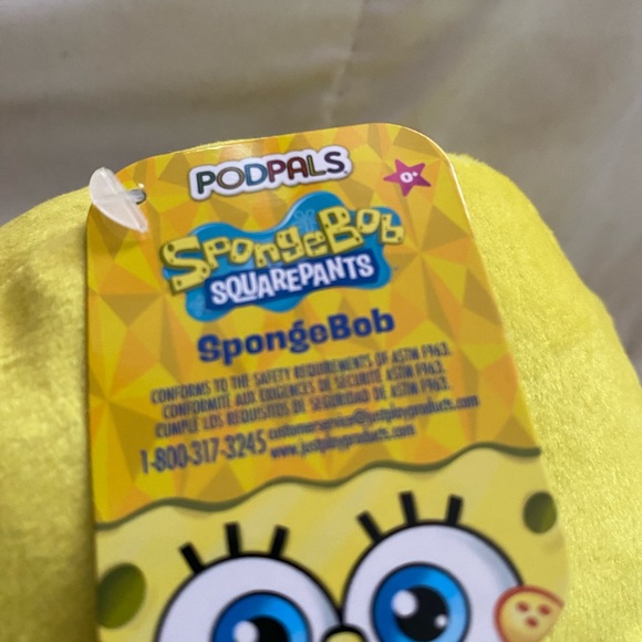 SpongeBob & Patrick Nickelodeon Podpals.They are very soft & cute! BNWT - Picture 5 of 8